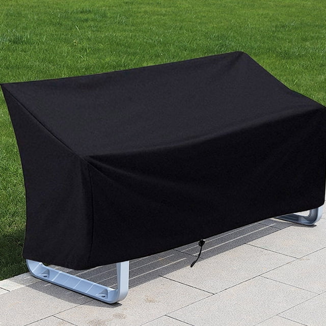 Housse de Banc d'Extérieur 420D Robuste - Protection Imperméable pour Meubles de Patio pour Bancs de Jardin 2 Places - Housse de Fauteuil de Sofa Résistante à Toutes les Intempéries, Convient aux Meubles en Métal et Bois, 63 x 26 x 35 Pouces
