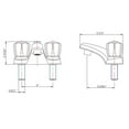 thumbnail image 6 of Dura Faucet Lavatory Faucet with Diverter for RV Bathrooms - Chrome Polished, 6 of 9