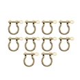 thumbnail image 1 of 10 Pieces Horseshoe Buckles DIY Chain Shackle for Backpacks Pendants Handbag Gold, 1 of 8
