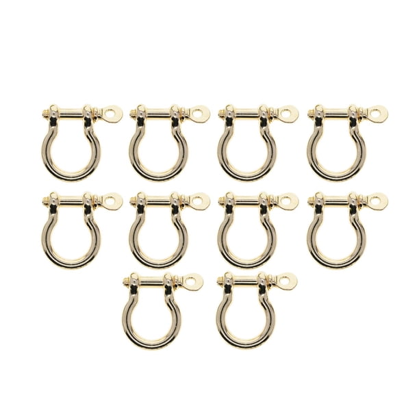 10x hebillas de , grillete de cadena, llave Chian hecha a mano, aleación de Zinc, aro de Metal, bloqueo, anillos en D, grillete de arco para Oro