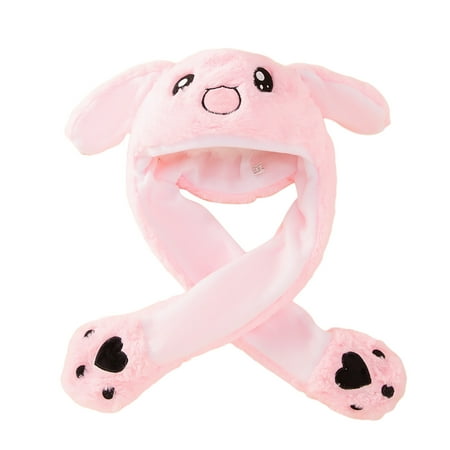 

EHTMSAK Children Faux Fur Winter Cap Toddler Baby Ski Hat Rabbit Ears Beanie for Girl Boy Pink 2Y-12Y One size