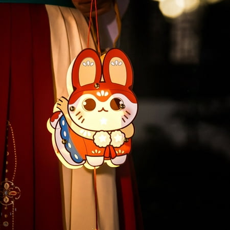 

Rabbit Shaped Light Lantern Use Handmade Cartoon Patterns Suitable for Home