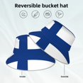 thumbnail image 5 of Flag Of Finland Bucket Hat With Reflective Stripe For Men Women Reversible Outdoor Travel Hiking Beach Caps, 5 of 7