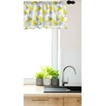 thumbnail image 2 of Ambesonne Geometric Valance Pack of 2, Modern Triangular Design, 42"X12", Yellow Charcoal Grey, 2 of 3