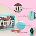 thumbnail image 5 of Preppy Patch Stuff Makeup Bag Chenille Letter Cosmetic Bag for Women,Transparent Pvc Zipper Patch Bags Organizer Waterproof Portable Travel Makeup Bag for Women Girls Teens, 5 of 5