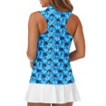 thumbnail image 5 of Whosucclay Palm Tree Hibiscus Design Athletic Shirt for Women, Breathable Zip Up for Golf Running, Stretchy Sleeveless Sleeveless Shirts, 5 of 8