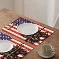 thumbnail image 5 of Lilixerw 4th of July Placemats,Red White Blue Heat Resistant Placemat Washable Summer Table Mats Independence Day Party Holiday Decor for Home Kitchen Dining Table Outdoor Indoor, 5 of 6