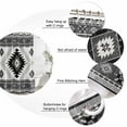thumbnail image 6 of Black Beige Boho Waterproof Fabric Shower Curtain,Vintage Ethnic Tribal Southwestern Waterproof Fabric Shower Curtain for Bathroom Curtains Bathtubs Hotel Shower Curtains with 12 Hooks Standard 72x72, 6 of 8