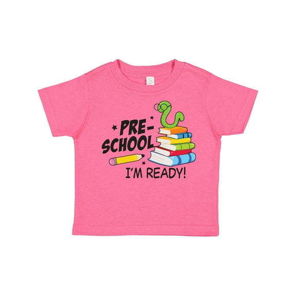 Inktastic Bookworm Ready for Preschool Boys or Girls Toddler T-Shirt