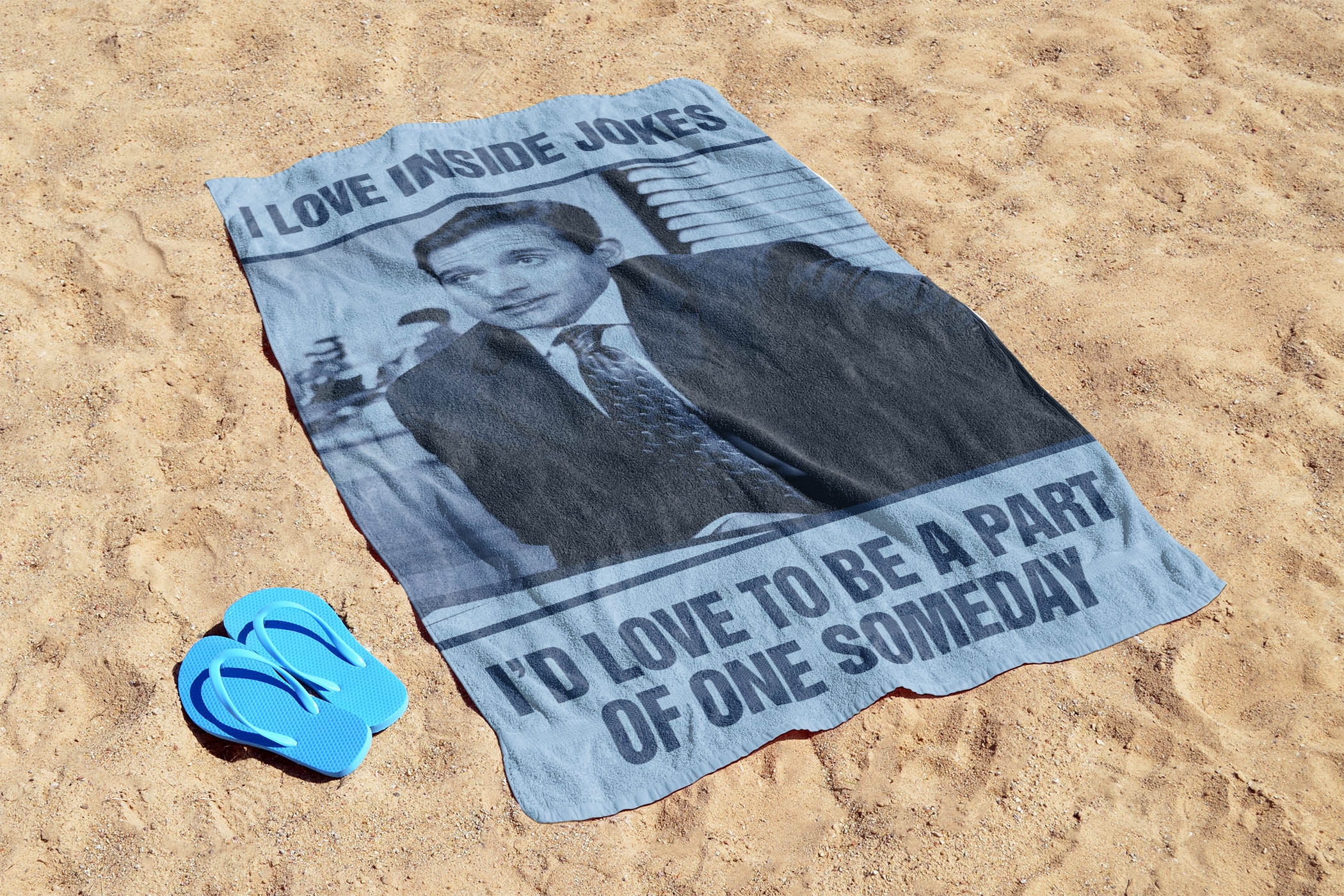The Office I Love Inside Jokes Beach Towel, 34 x 64, Blue, NBC Universal