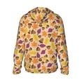 thumbnail image 3 of Kll Acorn Autumn Fall Leaf Leaves Print Men'S Women’s Upf 50+ Sun Protection Outdoor Hoodie Jacket Long Sleeve Fishing Hiking Performance Shirt- Small, 3 of 8