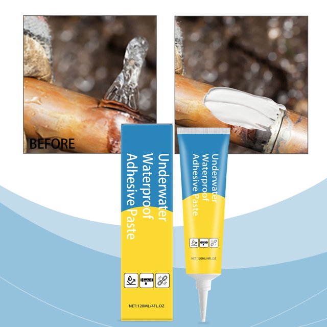 RKSTN Adhésif Étanche sous-Marin Adhésif Haute Résistance Séchage Rapide 120ml