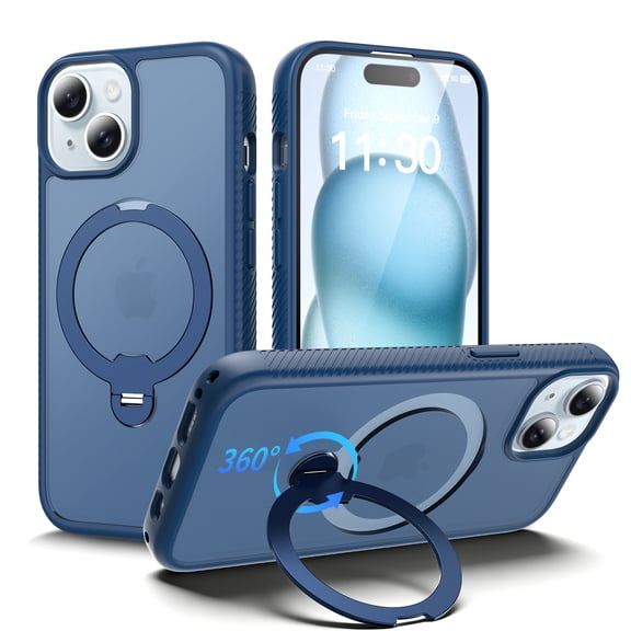 360° Spin Magnetic Stand for iPhone 15 Case, Fit for MagSafe, Case for iPhone 15 Phone Case with Kickstand Rotatable 6.1 inch,