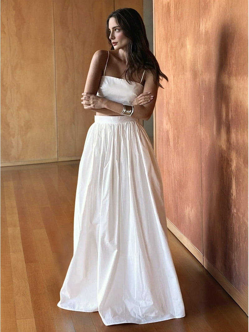 cotton maxi beach dress ​Berlook Hollow Out Cotton Beach Dress for Women main image 0