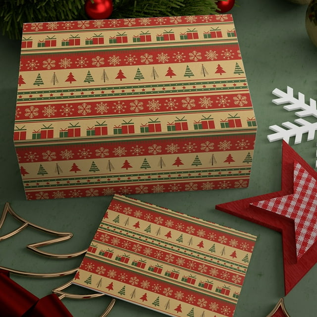 Sokhug Clearance Christmas Gift Paper Gift Paper Vintage Floral Paper Kraft Paper Wrapping Paper