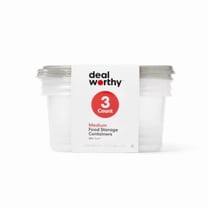 Medium Rectangle Food Storage Containers - 64 fl oz/3ct