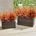 thumbnail image 6 of Morttic 4PCS Artificial Flowers Plants Fall Decoration, Fake Boston Fern Bush Outdoor UV Resistant Greenery Shrubs Faux Plants Indoor Home Garden Autumn Thanksgiving Decor, 6 of 6