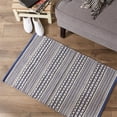 thumbnail image 6 of DII French Blue Dobby Stripe Hand-Loomed Rug 2x3 Ft, 6 of 11