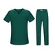 thumbnail image 5 of Conjunto de de enfermería, pantalones quirúrgicos, conjunto de uniforme de enfermería de manga corta suave, Verde oscuro, 5 of 8