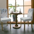 thumbnail image 3 of Dining Chair Covers Set of 4,Rustic Blue Ombre Eucalyptus Leaf Universal Stretch Kitchen Seat Covers Parsons Chair Protector Slipcover for Home Restaurant Party Decor,Leaves on White Wood Plank, 3 of 6