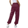 thumbnail image 7 of frariair Sweatpants Women Bottom Joggers Pants Workout High Waisted Yoga With Pockets Jogger Wine, 7 of 7