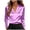 Purple, variant on Posijego Satin Tops for Women V Neck Long Sleeve Silk Dressy Blouses Business Casual Party Shirts Spring Clothes