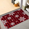 thumbnail image 5 of Merry Christmas Kitchen Mats Set of 2 Red Buffalo Plaid Kitchen Rugs Set Snow Flake Xmas Kitchen Mats for Floor Cushioned Anti-Fatigue Kitchen Mat Kitchen Decor Floor Mats, 5 of 6