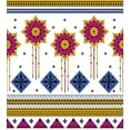 thumbnail image 2 of Tribal Duvet Cover Set, Colored Vector Seamless Pattern with Mayan Inspired Motif Print, Decorative 3 Piece Bedding Set with 2 Pillow Shams, King Size, Blue Pale Coffee Fuchsia, by Ambesonne, 2 of 2