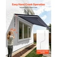 thumbnail image 5 of VEVOR Manual Retractable Awning, 13.1' x 9.8' Outdoor Patio Awning Retractable Sun Shade, Patio Door Window Water-Resistant Polyester Sunshade Shelter with Crank Handle for Deck, Balcony, Yard, Gray, 5 of 9