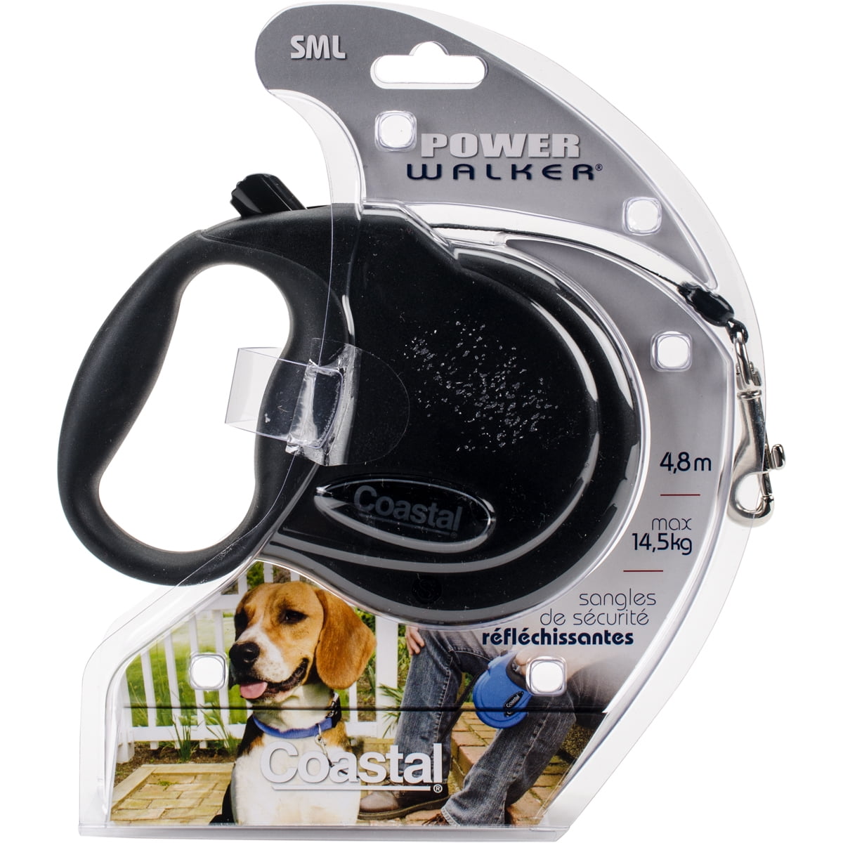 Power Walker 16' Retractable Dog Leash SmallBlack Walmart Canada