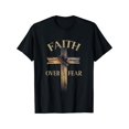 thumbnail image 2 of Faith Over Fear Christian Cross Religious For Men Women T-ShirtFather's Day, Mother's Day, New Year,Camisetas de verano para mujer, manga corta, cuello redondo, casual, lindo, con gráficos, camisetas, 2 of 8