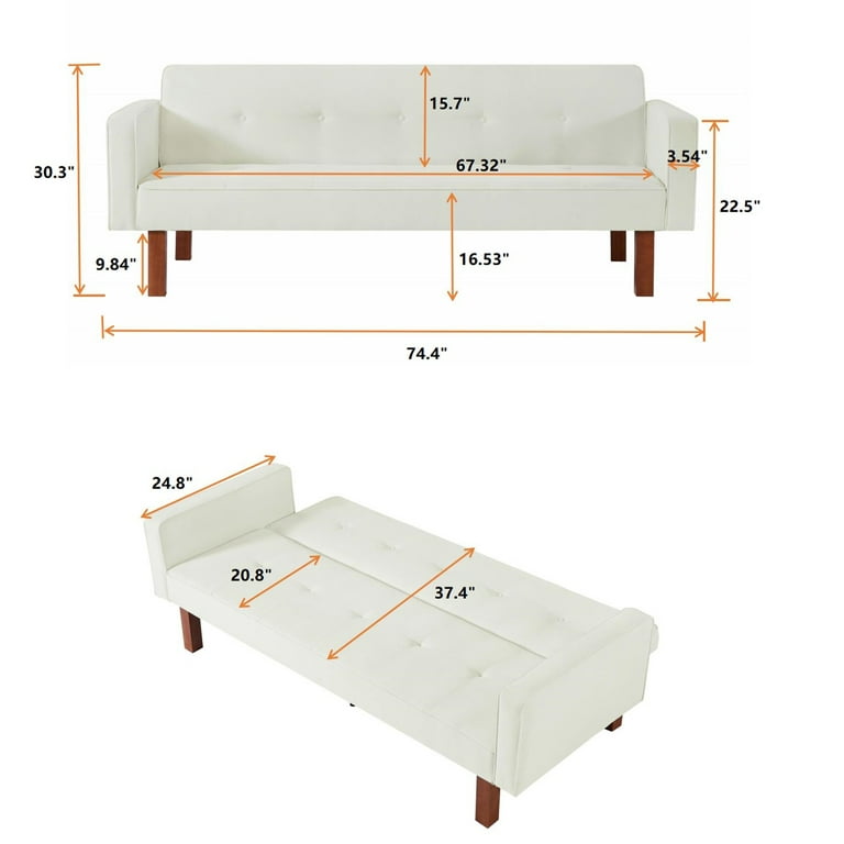 Syngar Futon Sofa Bed Mid Century