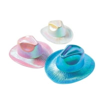 Adult’s Iridescent Cowboy Hats, Apparel Accessories, Party Supplies, 6 Pieces