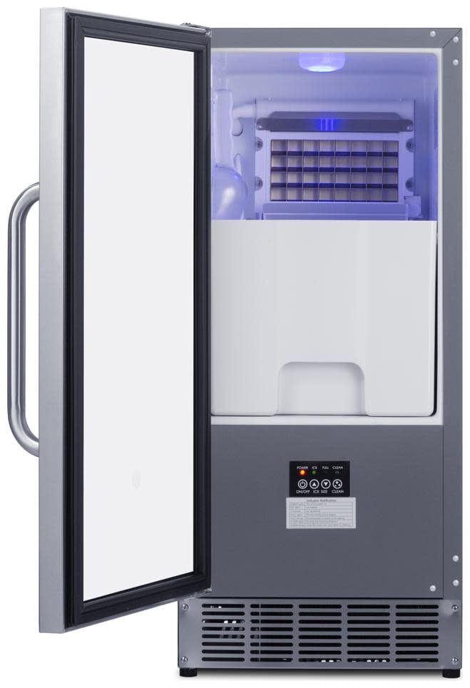 Built-In 50 lb. Clear Icemaker, ADA Compliant, Stainless steel
