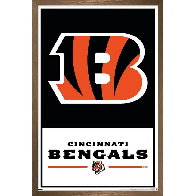 NFL Cincinnati Bengals - Logo 21 Wall Poster with Magnetic Frame, 22.375" x 34"