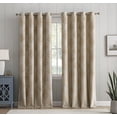 thumbnail image 2 of THD Damask Flocked 100% Blackout Grommet Curtain Panels - Set of 2, 2 of 4