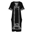 thumbnail image 3 of Vestido-guillotina colgante con bolsillos para mujer elegante ropa de fiesta novedad de, 3 of 6