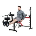 Body Champ BCB5268 Olympic Weight Bench with Arm Curl and Curl Bar