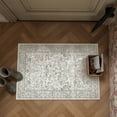 thumbnail image 4 of BERTHMEER 2'x3' Small Green Area Rugs Vintage Distressed Rugs for Bathroom Bedroom Entryway Kitchen Dorm Entrance Non Slip Washable Oriental Traditional Rugs, 4 of 7
