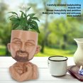 thumbnail image 3 of Macetero de Hombre Musculoso, Florero de Cara Masculina Bien Esculpido, Arte de Sala de Estar, De DecorAción del Hogar, 17 x 11 cm, Macetero de Cara de Hombre Con orificio de, 3 of 7