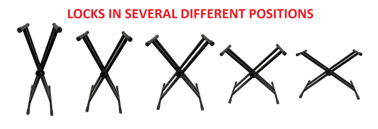 Black Keyboard Piano "X" Stand Electric Organ Rack Metal Height Adjustable New