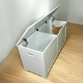 thumbnail image 3 of ZephyPaws 40in White Top Opening Cat Litter Box Enclosure,Flip Top XL Extra Large Cat Box Furniture, Friendly to Elderly People, High Jumbo Automatic Litter Box Cover Hidden for Large Cat, 3 of 7