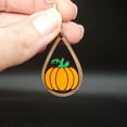 thumbnail image 5 of CILENON Pearl New Fall Pumpkin Earrings Cute Earring Hollow Water Drop Wood Eearrings (Orange,One Size), 5 of 6