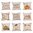 thumbnail image 4 of Clearance! EQWLJWE Halloween Pillow Covers 18x18 inch Pumpkin Ghost Saying Throw Pillow Covers for Fall Halloween Decorations Halloween Party Pillows Decorative Pillow Covers for Couch Sofa, 4 of 5