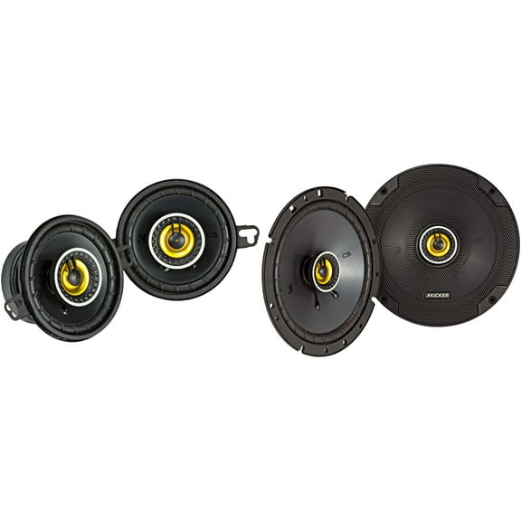 Kicker 46CSC674 CS-Series CSC67 6.75-Inch (165mm) Coaxial Speakers w/ 46CSC354 3.5" Coaxial Bundle