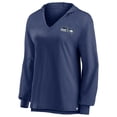 thumbnail image 2 of Women's Fanatics College Navy Seattle Seahawks Jumper V-Neck Pullover Hoodie, 2 of 3