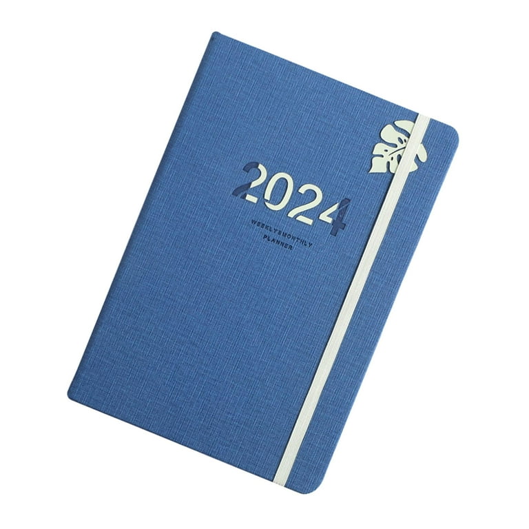 2024 Planner Weekly Planner PU Cover Appointment Planner Portable to Do List  Notebook 156 Sheets/312 Pages for Office Home Business New Year dark blue 