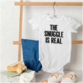 thumbnail image 4 of The Snuggle Is Real Humor Pun Cute Romper Boys or Girls Infant Baby Brisco Brands 6M, 4 of 6