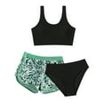 thumbnail image 2 of CYRBOKO Girls Graphic Swimsuit, Beach 3 Pieces Summer Bikinis Set Green Size 5-6 T, 2 of 5
