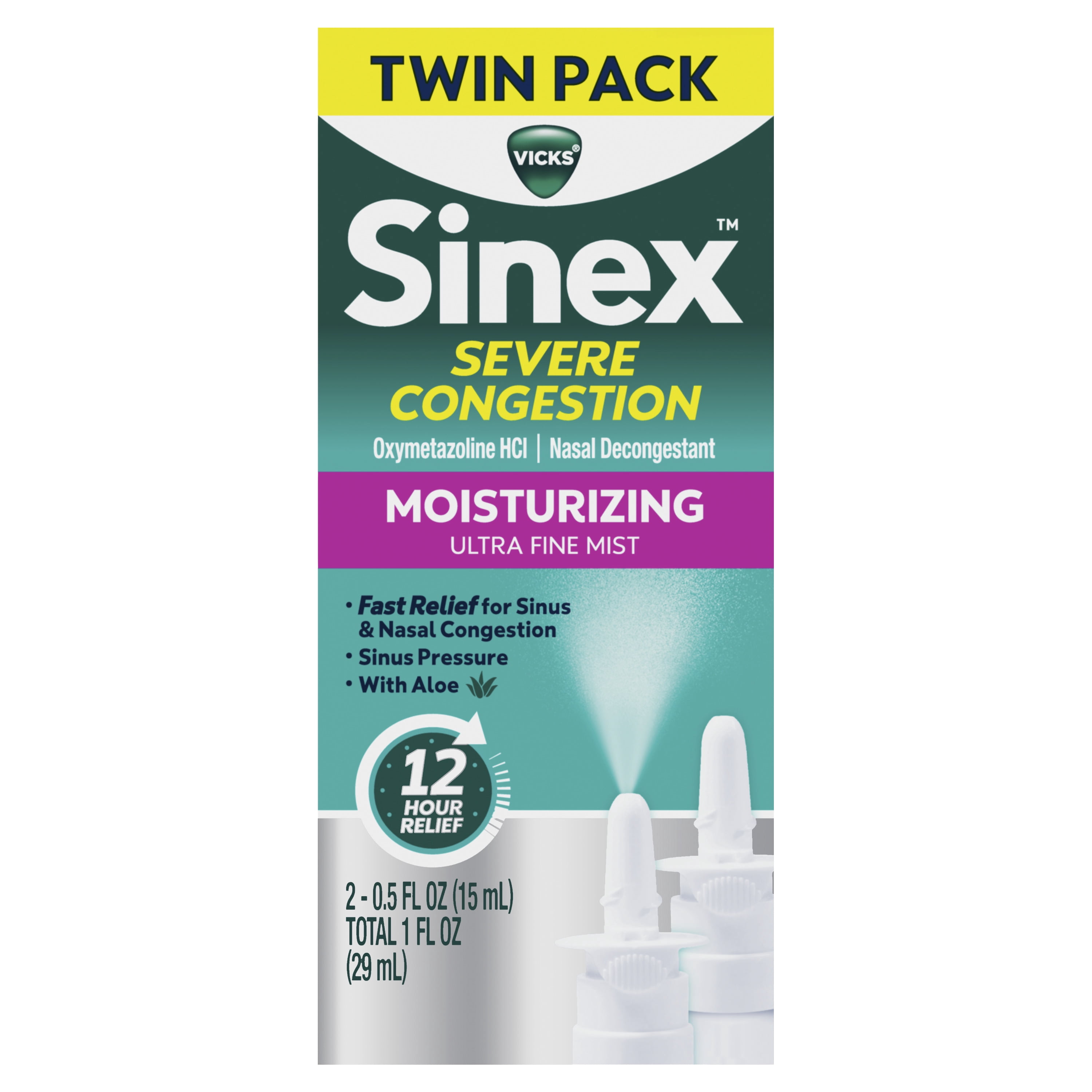 Vicks Sinex Severe Moisturizing Ultra Fine Nasal Mist with Aloe